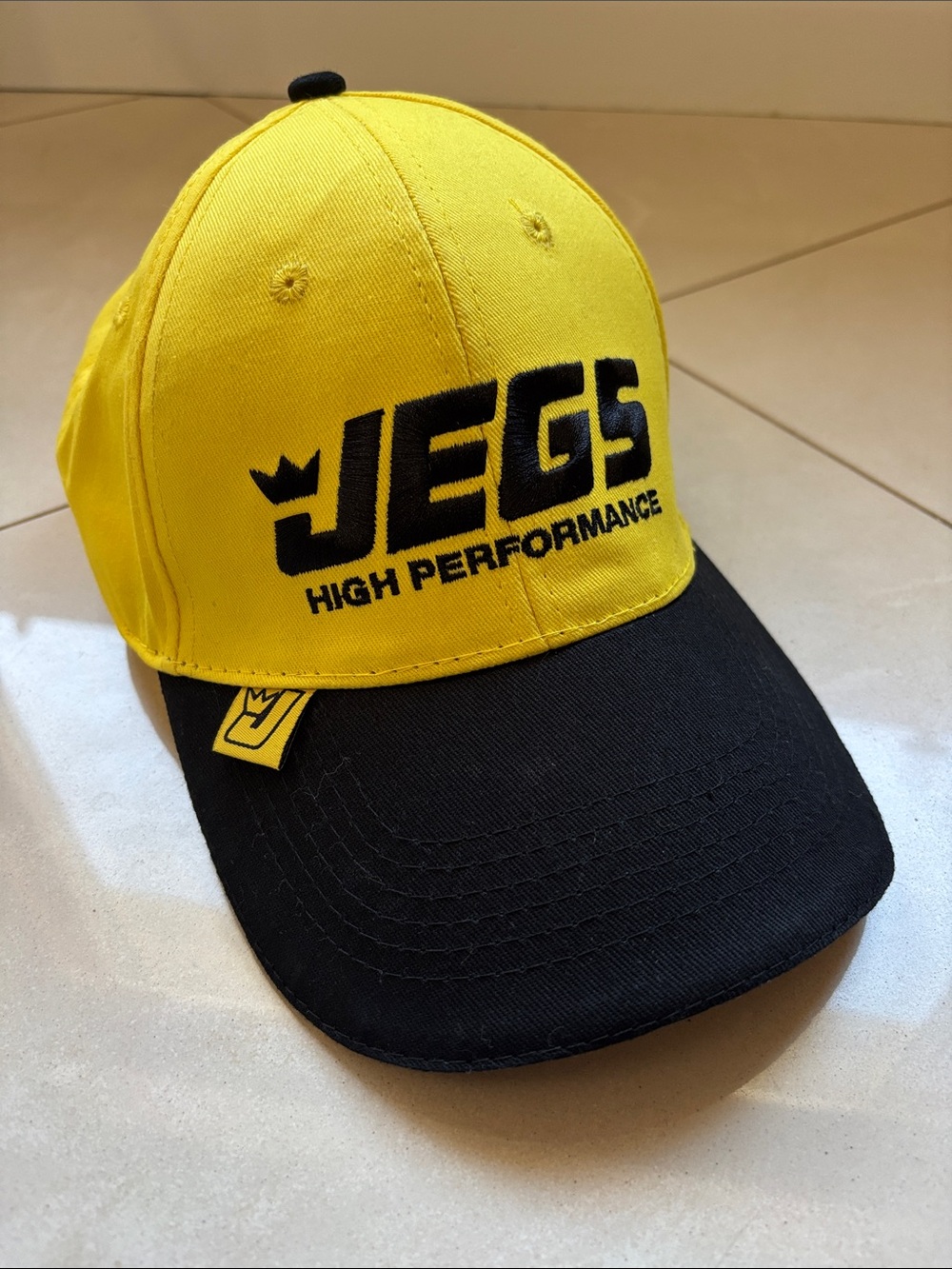 JEGS High Performance Yellow and Black Baseball Cap Hat